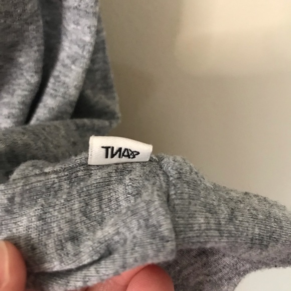 TNA lightweight pullover with hood in light grey - Picture 3 of 7